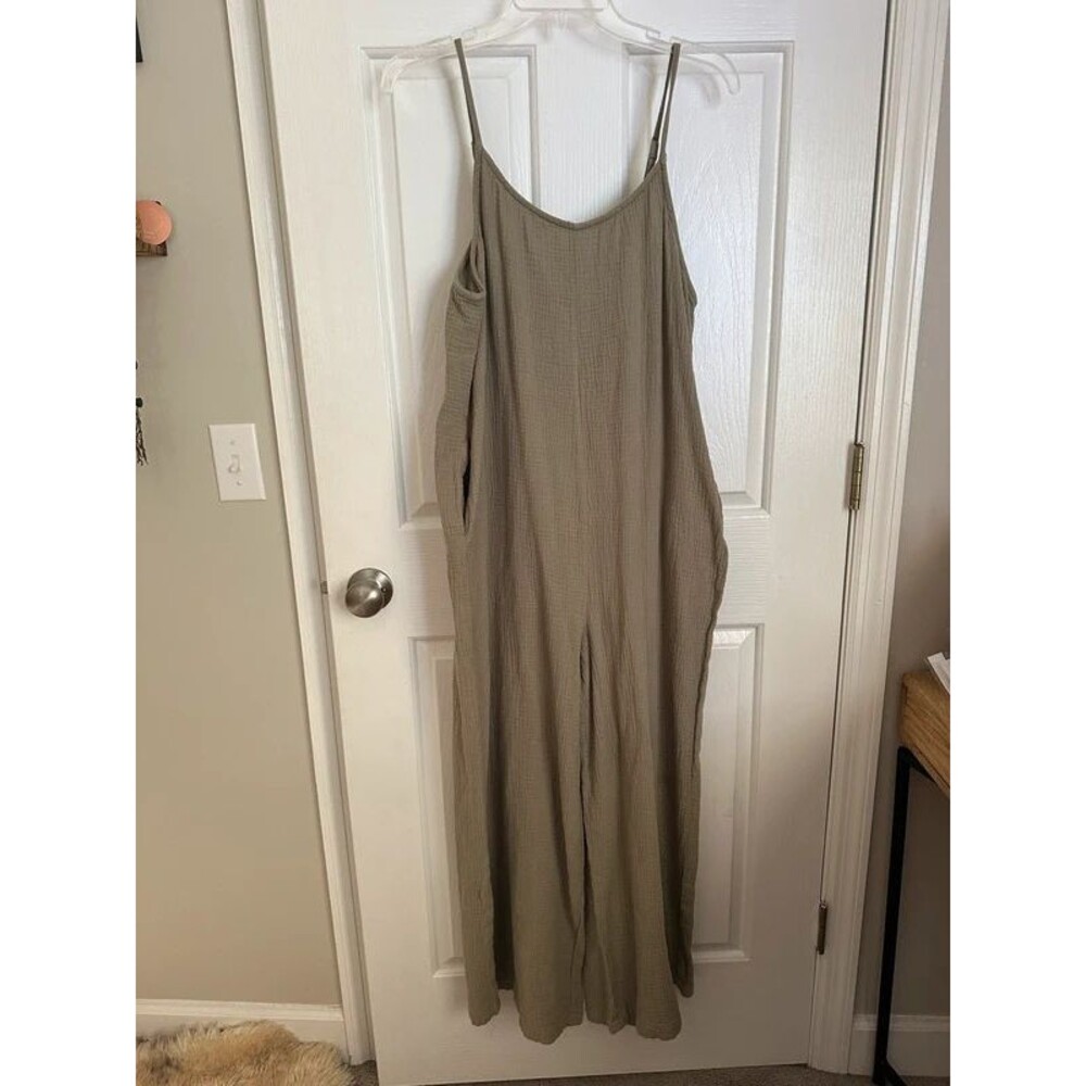 100% Cotton Gauze Long Pants Jumpsuit Romper